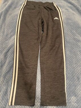 adidas Black Sweatpants with Cream Side Stripes